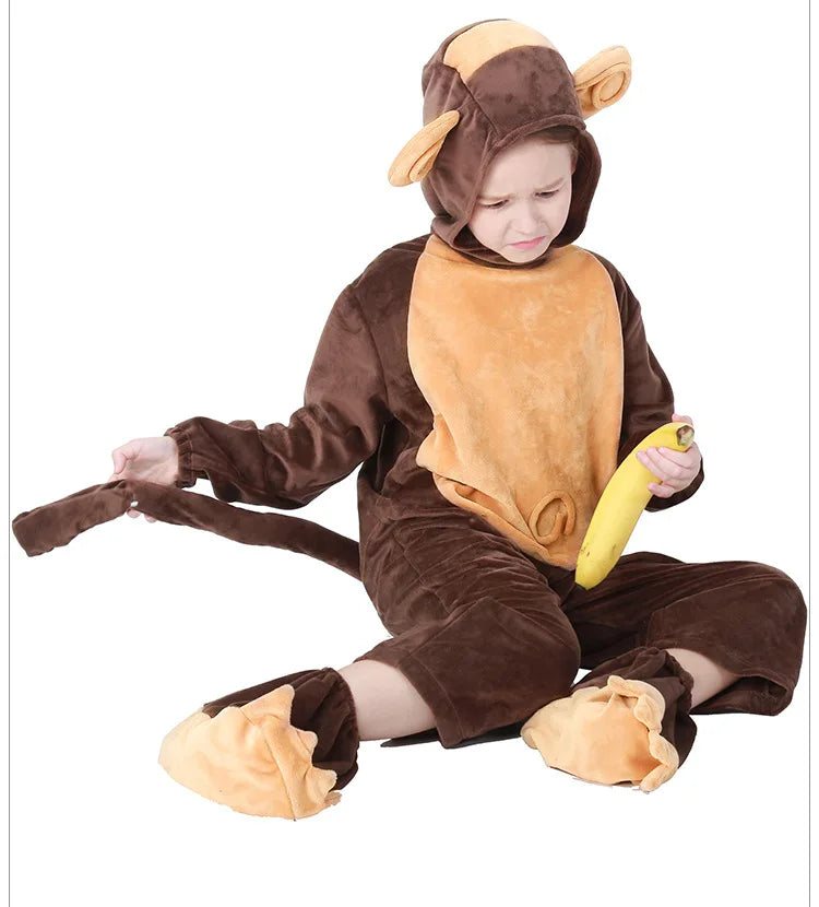 Children Kids Plus Size Funky Monkey Costume-2