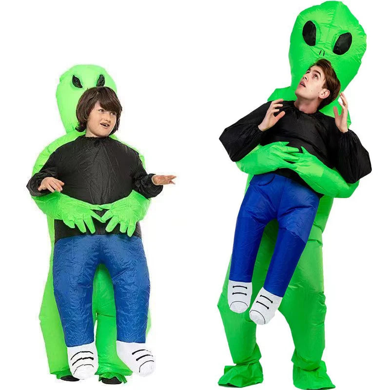 Halloween Children Adults Inflatable Walking Alien ET Costume-0