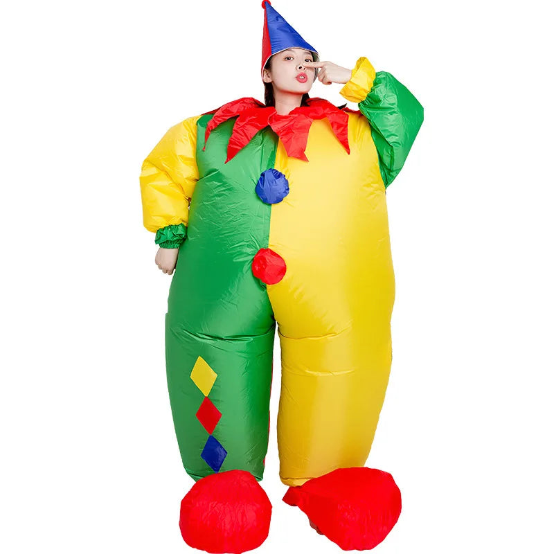 Funny Event Carnival Parade Party Performance Walking Show Inflatable Clown Suit Inflatable Fat Suits Inflatable Costume-1