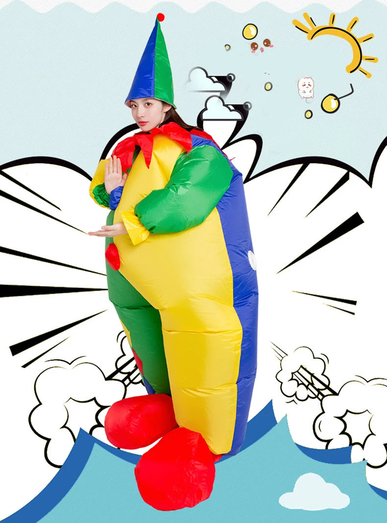 Funny Event Carnival Parade Party Performance Walking Show Inflatable Clown Suit Inflatable Fat Suits Inflatable Costume-5