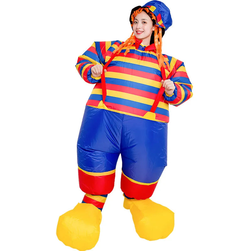 Funny Event Carnival Parade Party Performance Walking Show Inflatable Clown Suit Inflatable Fat Suits Inflatable Costume-3