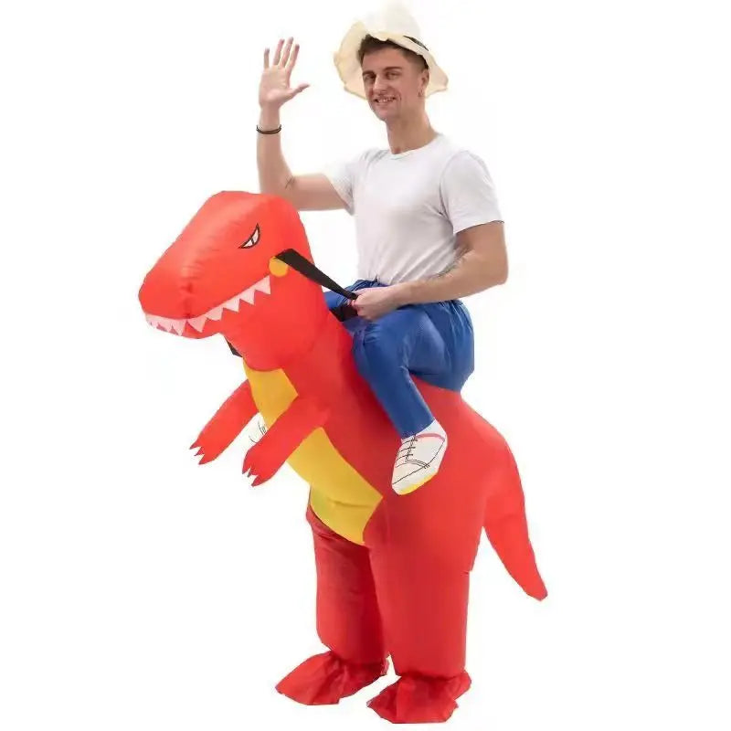 Halloween Children Adults Inflatable Walking Dinosaur T-rex Costume-6