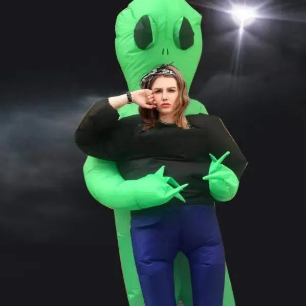 Halloween Children Adults Inflatable Walking Alien ET Costume-2