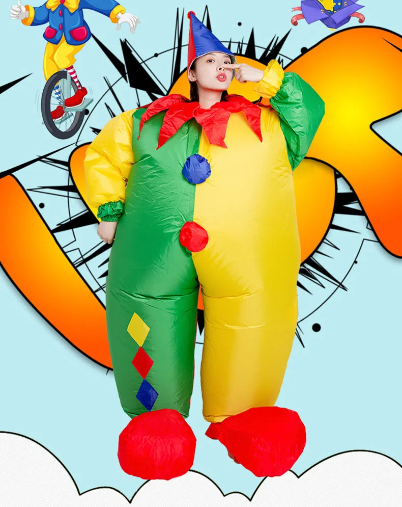 Funny Event Carnival Parade Party Performance Walking Show Inflatable Clown Suit Inflatable Fat Suits Inflatable Costume-4