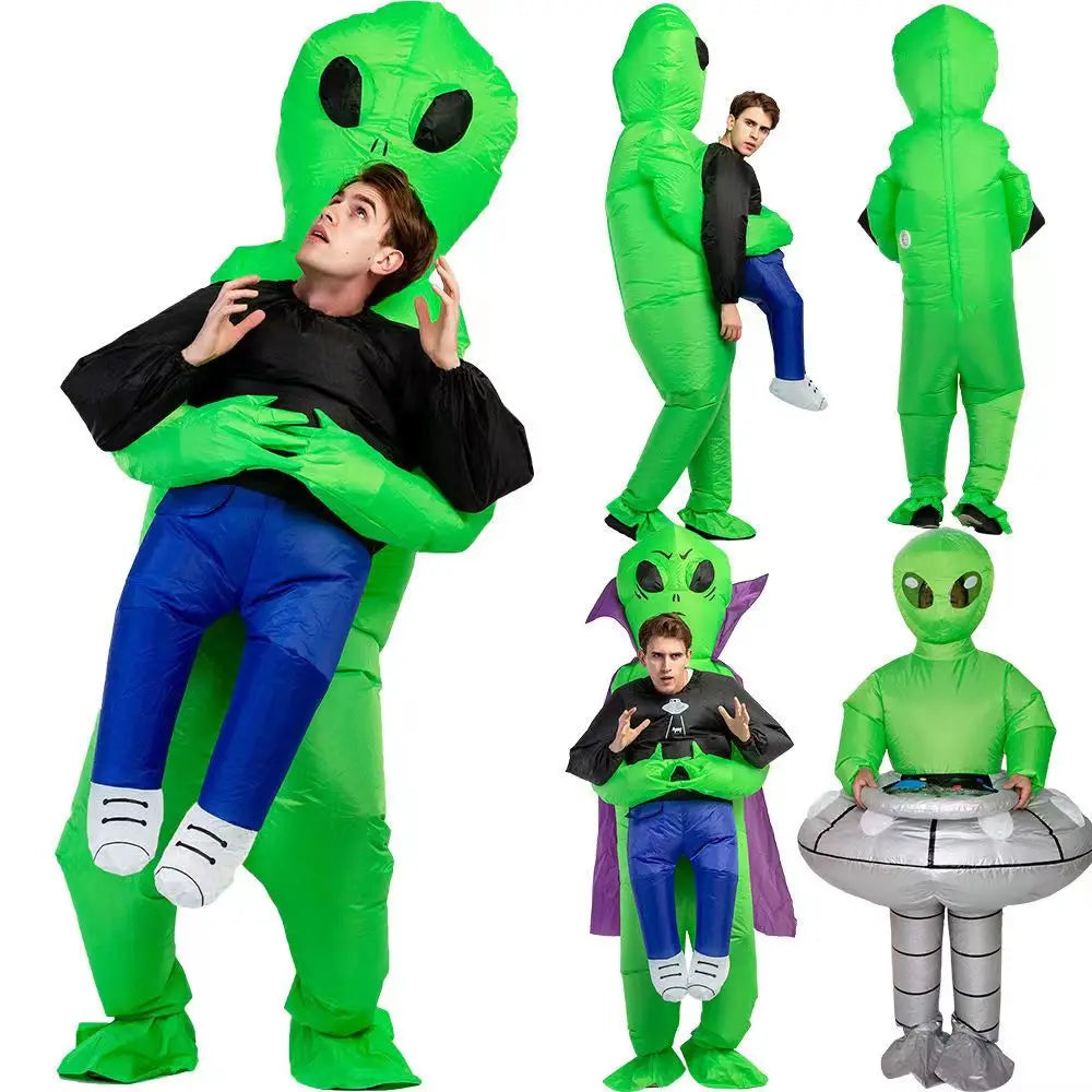 Halloween Children Adults Inflatable Walking Alien ET Costume-1