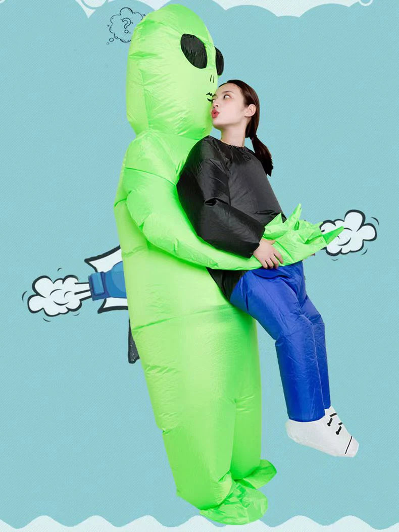 Halloween Children Adults Inflatable Walking Alien ET Costume-4