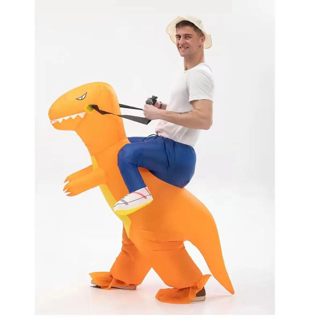 Halloween Children Adults Inflatable Walking Dinosaur T-rex Costume-4