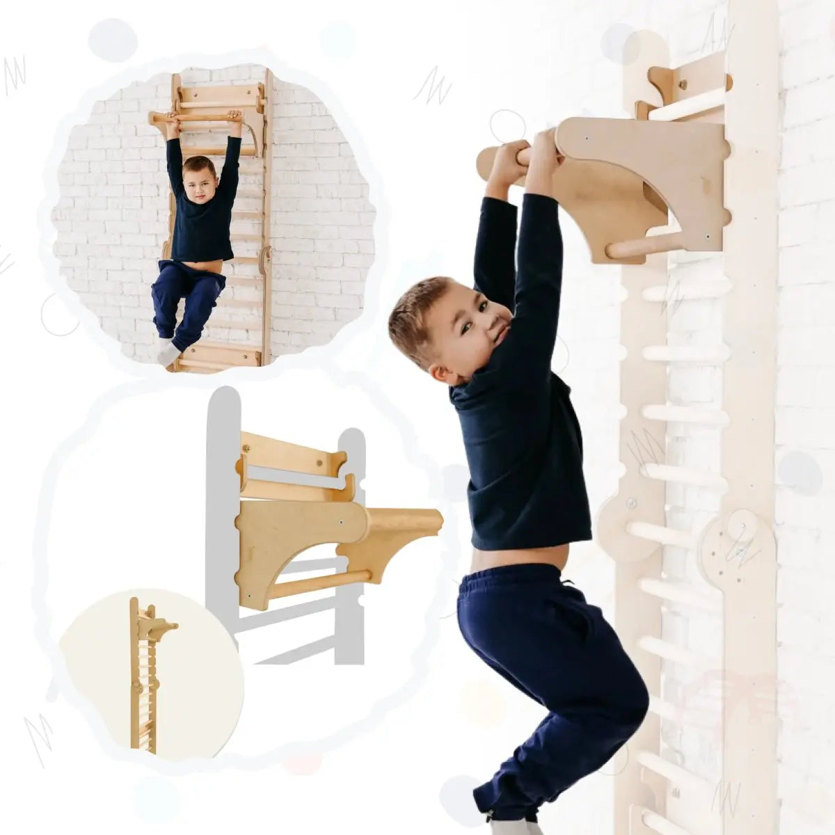Sprossenwand-Ergänzung für Kletterdreieck-0